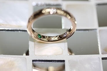 S・K様(埼玉県在住) 手作り婚約指輪完成品内側文字