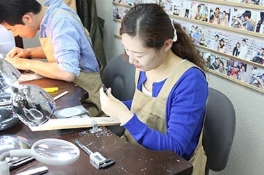 T・S様　M・O様ご夫妻（東京都江戸川区）手作り結婚指輪制作風景