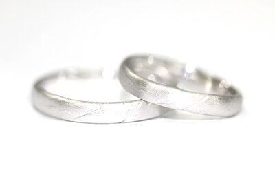 結婚指輪特殊加工、ツヤ消し例3